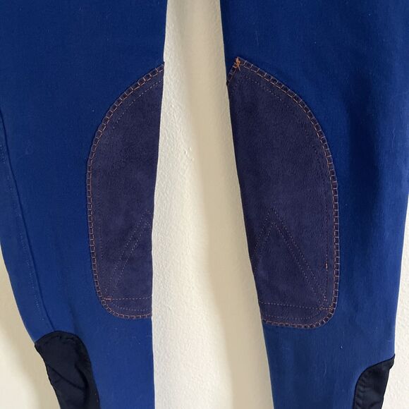 Piper By Smartpak Wellesley Piped Knee-Patch Breech, Navy/Orange- Size 14 - Picture 5 of 9